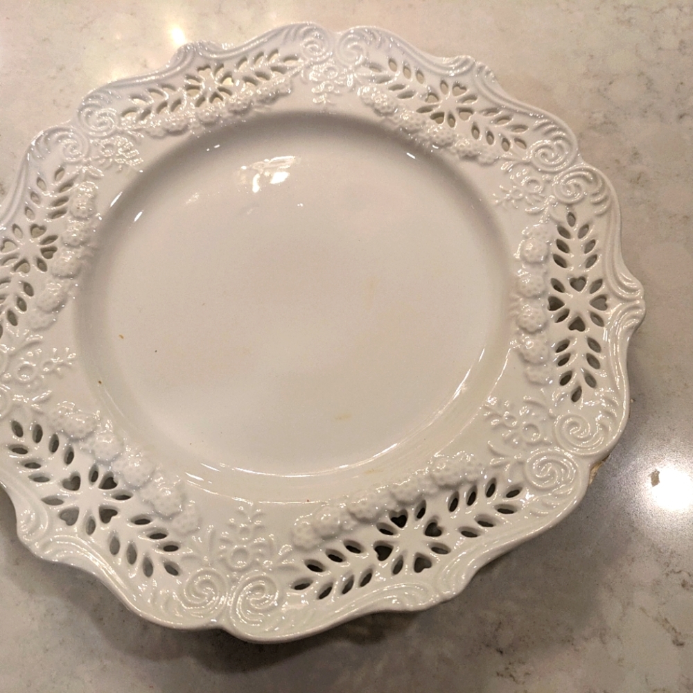Set of 2 Vintage Porcelain Dinner Plates